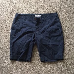 Old navy Bermuda shorts.  Navy blue.